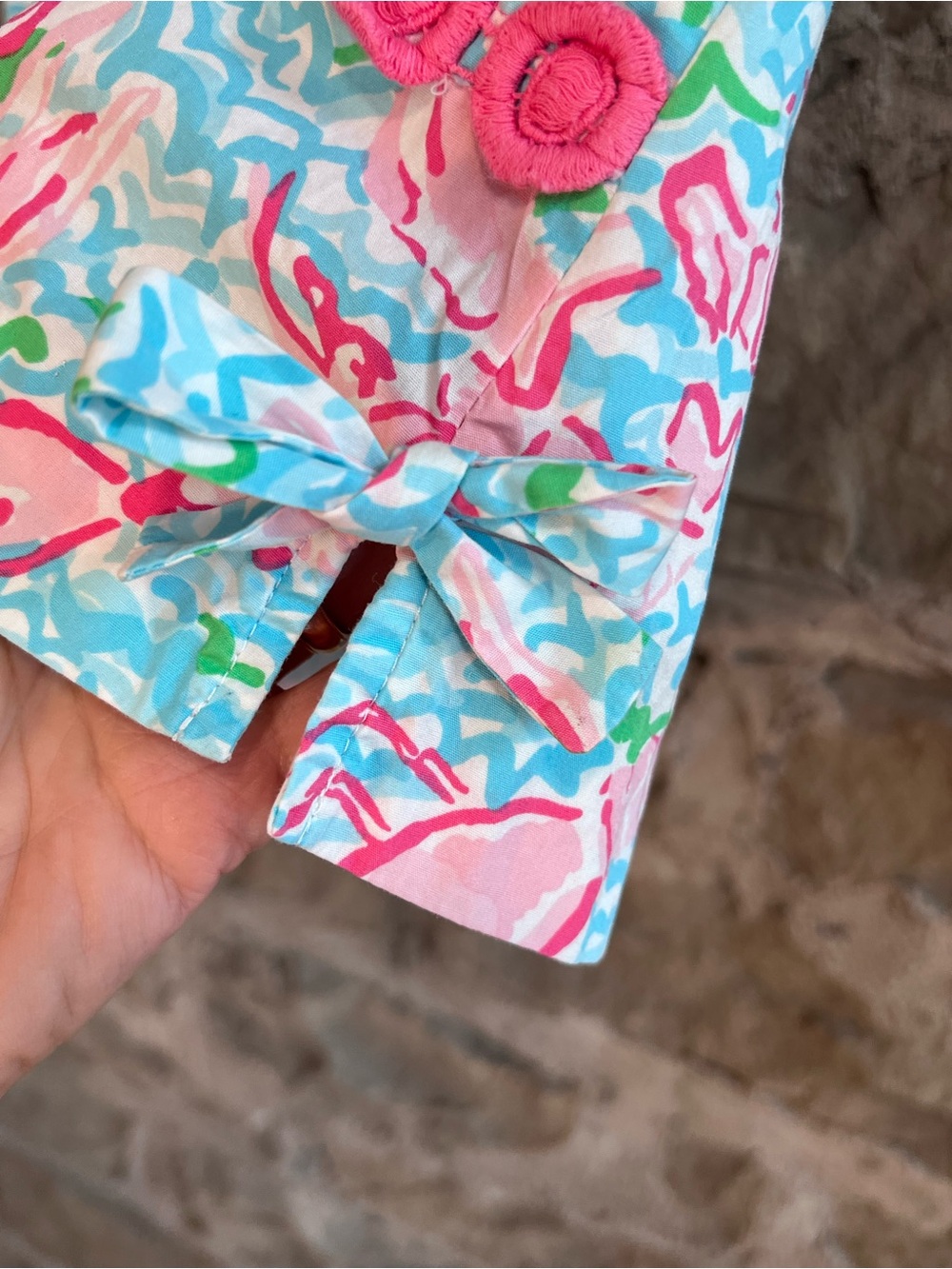 Size 3T Alina Lilly Pulitzer Pink Lobster Print Shift Dress - Picture 3 of 10